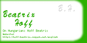 beatrix hoff business card